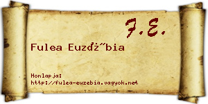 Fulea Euzébia névjegykártya